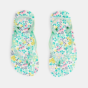 شبشب مزين بالزهور باللون...